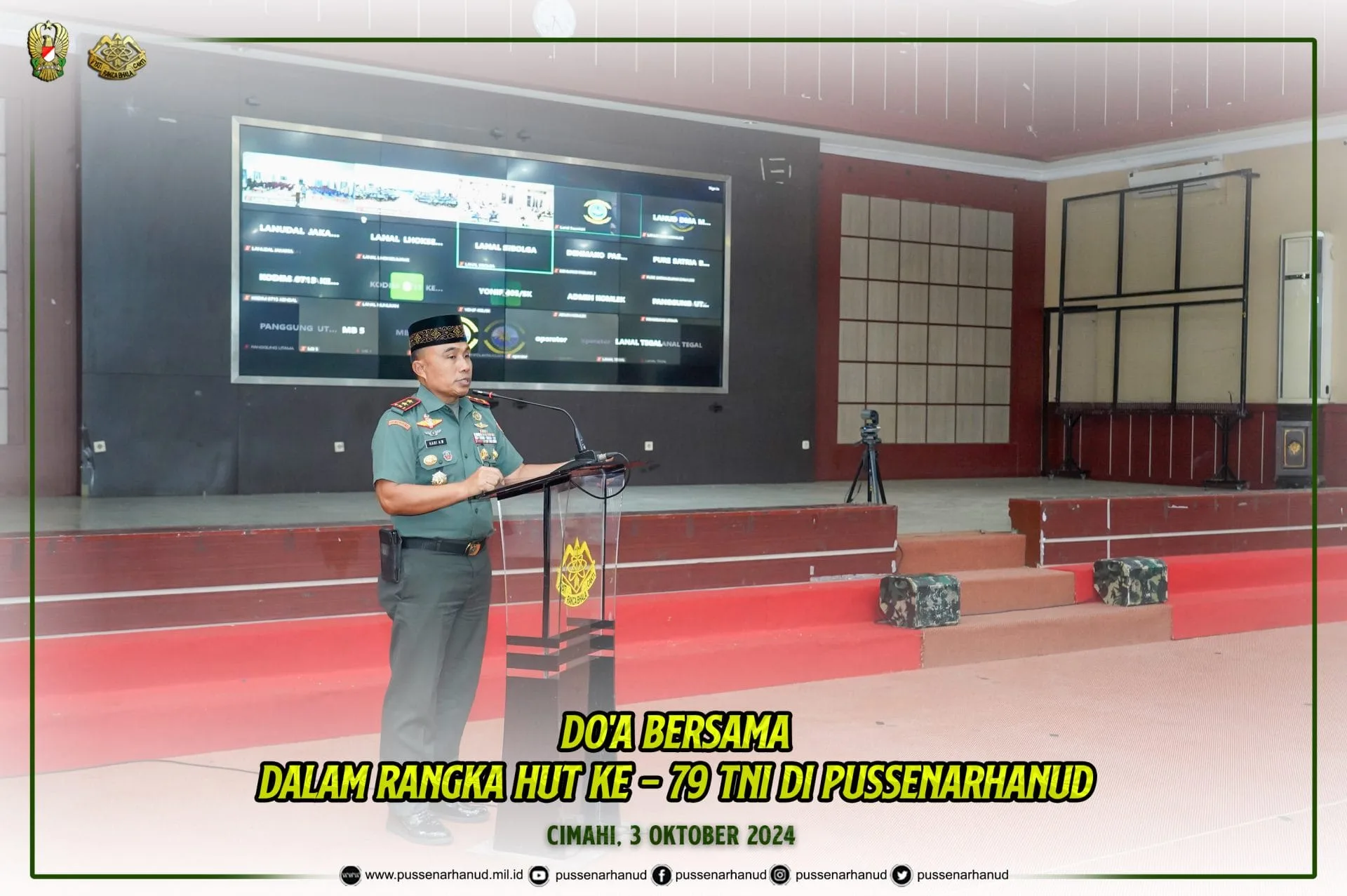 Do'a Bersama Dalam Rangka HUT ke - 79 TNI di Pussenarhanud
