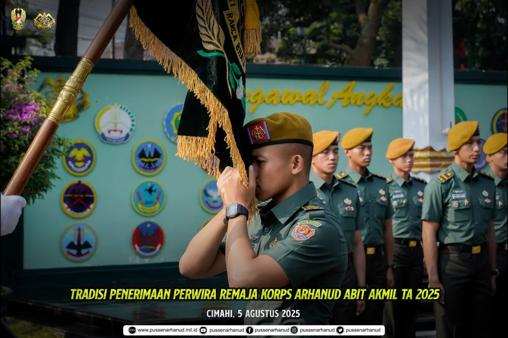Tradisi penerimaan Perwira Remaja Korps Arhanud Abit Akmil TA 2025