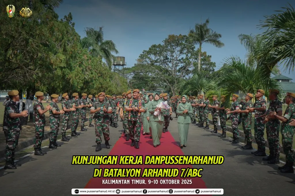 Kunjungan Kerja Danpussenarhanud di Batalyon Arhanud 7/ABC
